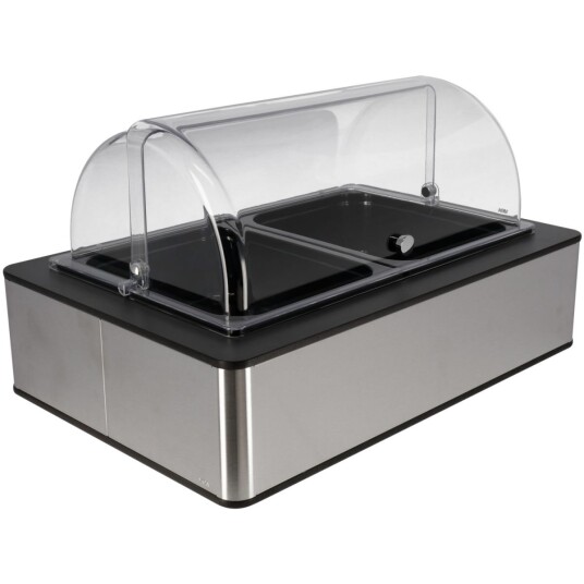 VEGA Buffetsystem komplett Fundale antrasitt 10 cm melamin svart 2 x GN 1/2; Størrelse GN 1/1, 63x42.5x27.4 cm (LxBxH); Antrasitt/Transparent/Hvit; Rektangulær