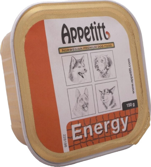 Appetitt Våtfôr Energy 150 g - Energi til hund med 20% fett