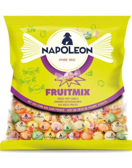 1 kg Napoleon Kanonkuler Runde Sukkertøy i Forskjellige Sure Fruktsmaker