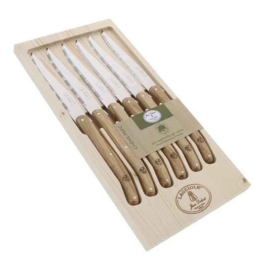 Jean Dubost Laguiole Grillkniv 6 stk eik Jean Dubost Laguiole Grillkniv 6 stk eik
