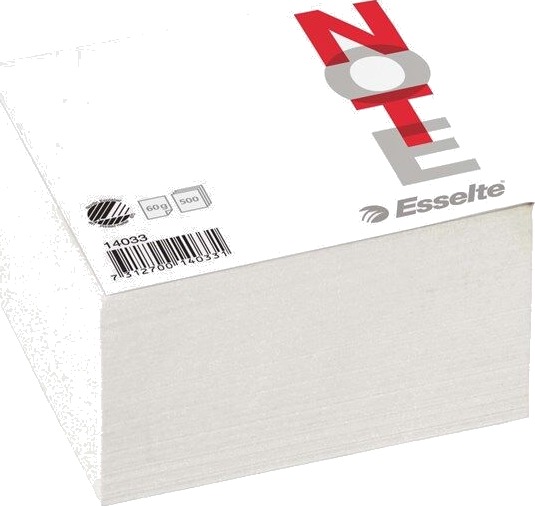 Esselte Blokkube 10x10 cm Ulinjert 500 ark