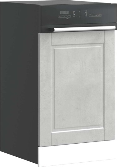 Oppvaskmaskin panel Porto betonggrå 45x1,5x67 cm konstruert tre 8721158424778