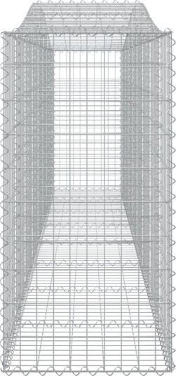 vidaXL Gabionkurver buede 15 stk 400x50x100/120 cm galvanisert jern