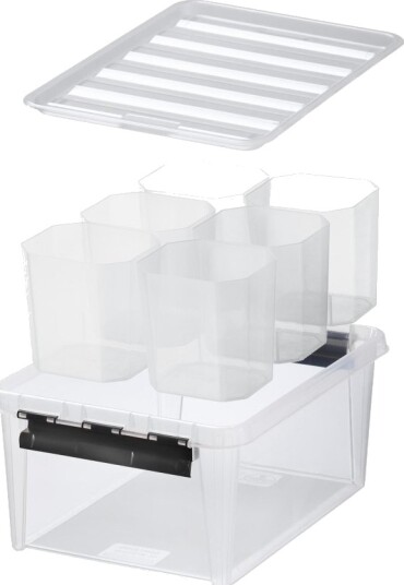 Smartstore Classic 15 Oppbevaringsboks Med Lokk + 6 Innvendige Deler