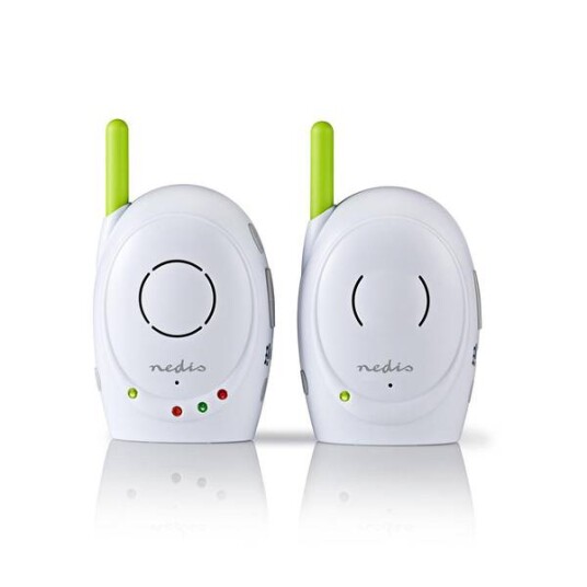 Nedis Audio Baby Monitor | FHSS (Frequency-Hopping Spread Spectrum) | Med snakk-tilbake-funksjon | Område: 300 m | Batteri drevet / Nettstrøm drevet | Grøn / Hvit Nedis Audio Baby Monitor | FHSS (Frequency-Hopping Spread Spectrum) | Med snakk-tilbake-funksjon | Område: 300 m | Batteri drevet / Nettstrøm drevet | Grøn / Hvit