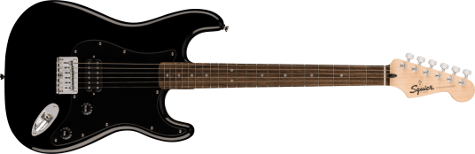 Squier Sonic Stratocaster Ht H, Laurel Svart Pickguard, Svart