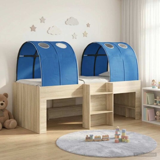  Seng med tunnel 4 pcs Sonoma og blå Konstruert tre