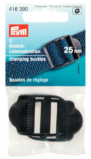 Reguleringsspenner låsing 2 stk 25 mm svart plastik Reguleringsspenner låsing 2 stk 25 mm svart plastik