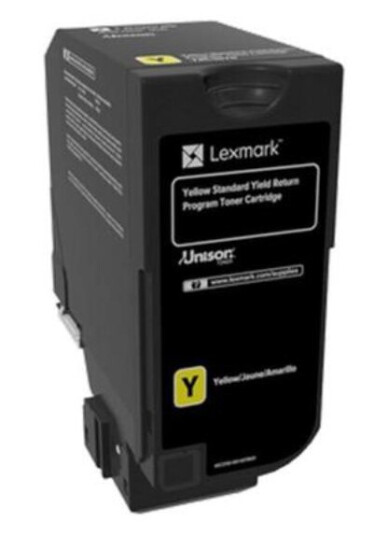 Lexmark CS 720 Y return Toner - 74C2SY0 Original - Gul 7000 sider Lexmark CS 720 Y return Toner - 74C2SY0 Original - Gul 7000 sider
