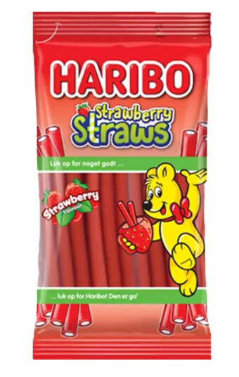 Haribo Strawberry Straws 80g Haribo Strawberry Straws 80g