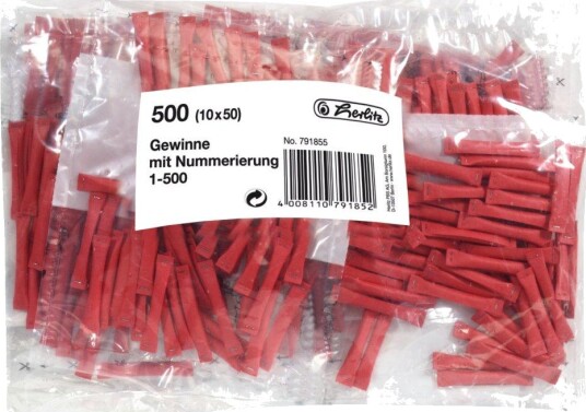 Herlitz 791855 500 Stykker Rød 500 Stykker Polybag