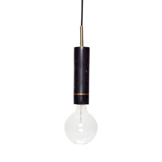 Hübsch - Elegant Pendel Marble Black/Brass