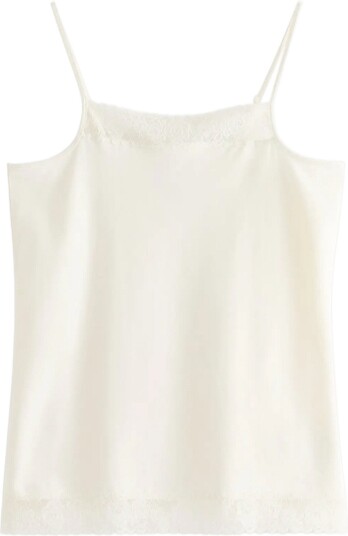 Lindex Tank Top With Lace Cream 170