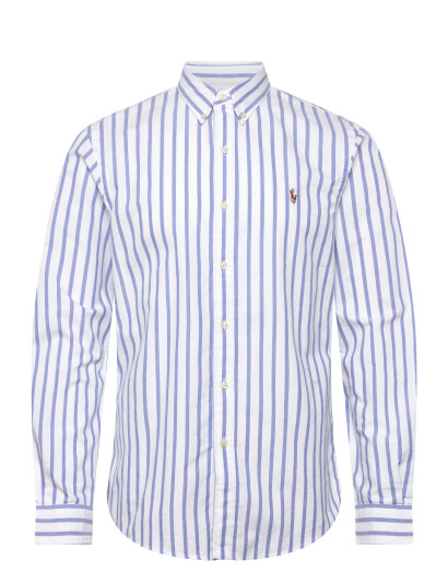Polo Ralph Lauren Slim Fit Striped Oxford Shirt   White   XS