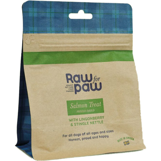 Raw For Paw Laksegodbit 50 g - Sunn Snacks til Hund