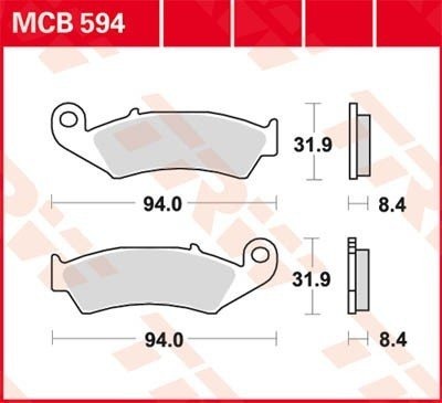 TRW MCB594 Bremseklosser