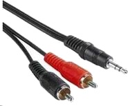 Premiumcord 3,5 Mm Jack Til Rca Cinch X2 Kabel 3 M Svart Kjackcin3