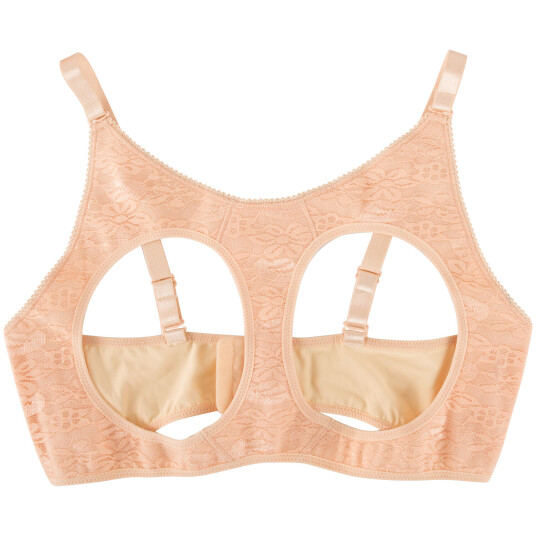 Cottelli BH med Silikonbryster       - Beige - D-cup