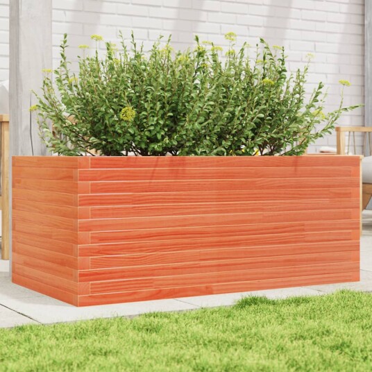 Plantekasse voksbrun 110x60x45,5 cm heltre furu