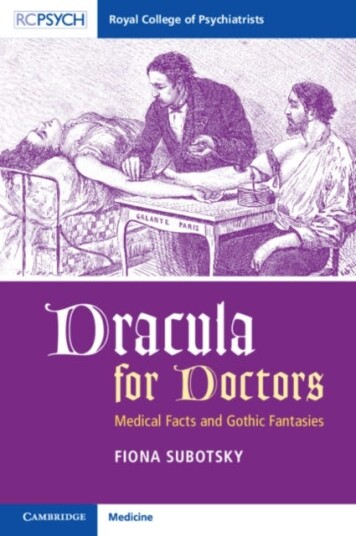 Dracula For Doctors Av Fiona Subotsky