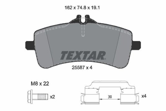 Bremseklosser TEXTAR 2558701 Bremseklosser TEXTAR 2558701