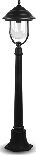 1,1m hagelampe til E27 Sort IP44 aluminium 111cm høyde uten lyskilde