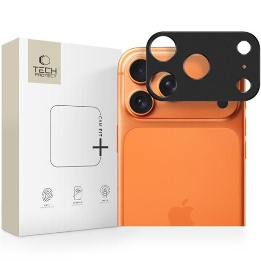 Tech-Protect CamAlloy Fit+ Kameralinsebeskyttelse for iPhone 17 Pro Max - Svart