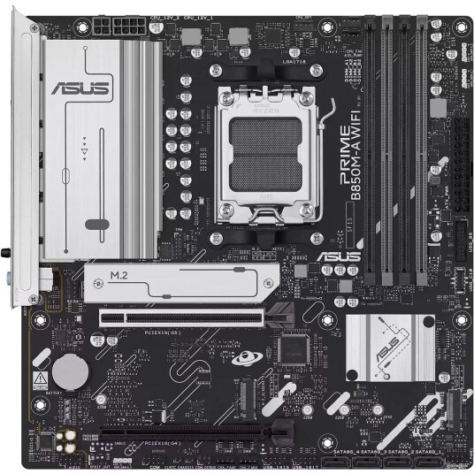 ASUS PRIME B850M-F WiFi MicroATX Hovedkort med AM5 Socket