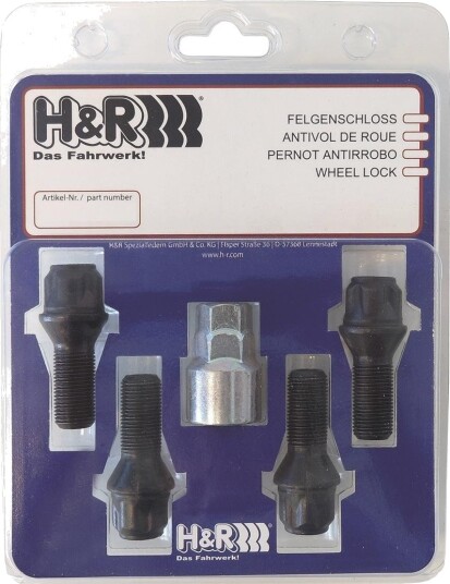H&R B1253001KEY4 Låsbare hjulbolter