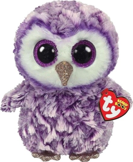 Ty Beanie Boos Ugle Kosedyr Lilla 24 cm Fra 3 år