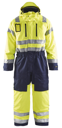 Vinterkjeledress varsel gul/marineblå