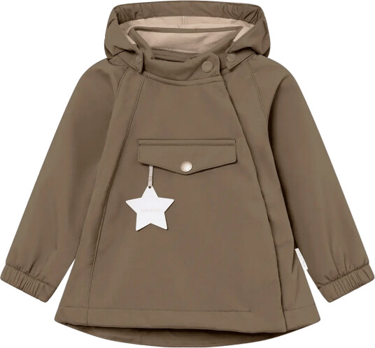 MINI A TURE Matwai Softshell Jacket. Grs Khaki green 4Y/104