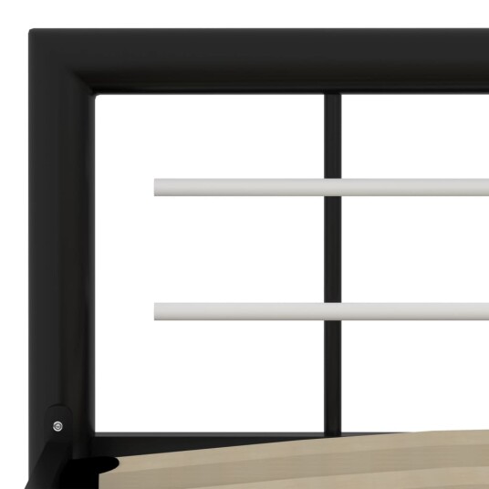 vidaXL Sengeramme svart og hvit metall 90x200 cm vidaXL Sengeramme svart og hvit metall 90x200 cm
