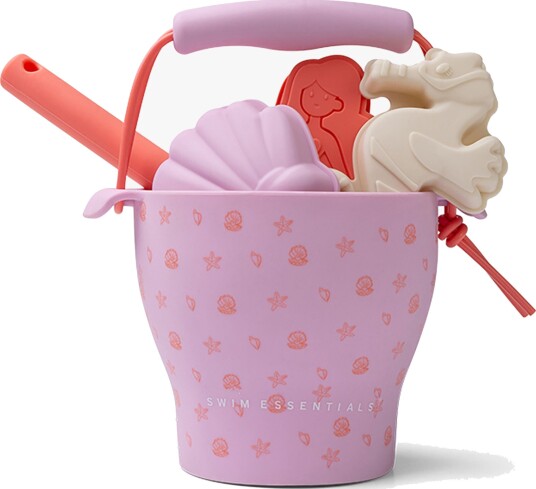 Swim Essentials Shelltastic Strandsett 5 Deler i Silikon, Pink
