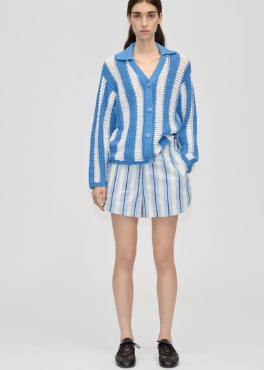 STINE GOYA 2529 Heavy Stripe Cotton Elasticat   Blue   XL