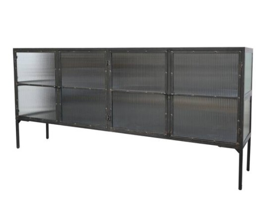 Chic Antique vitrineskap rillede glassdører 40339-24