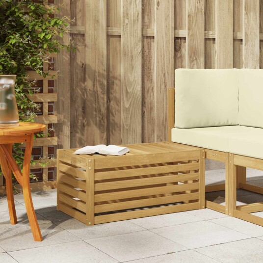 vidaXL Utendørs Krakk Benk Hvit 79 x 43 x 37 cm Solid akasietre
