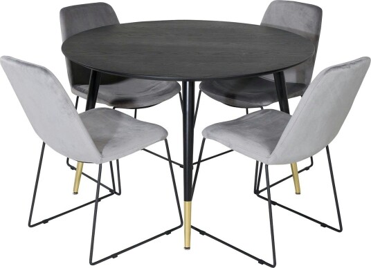 Venture Home Spisegruppe Venture Home Dipp Ø115 cm med 4 Muce Stoler GR19894