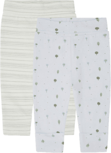 Hust and Claire Leggings Baby 2pk Luca Green Sage 80