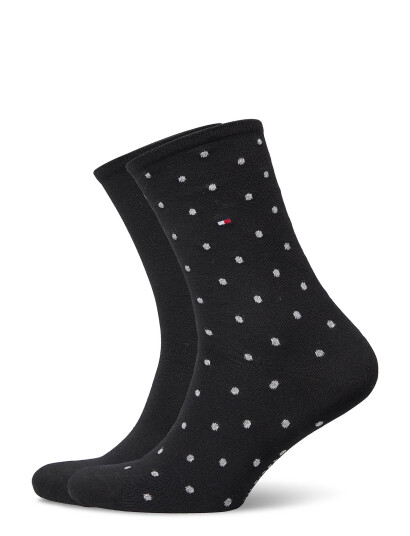 Tommy Hilfiger Th Women Sock Dot 2P - Black - 39-42 Tommy Hilfiger Th Women Sock Dot 2P - Black - 39-42