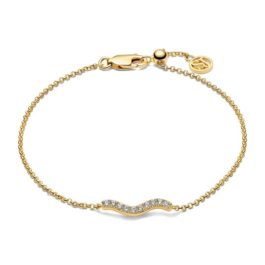 Sif Jakobs Julia Piccolo Armbånd 18 kt. Gullforgylt sølv SJ B3859 CZ YG Dame 925 Sterling Silver