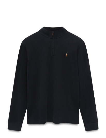Polo Ralph Lauren Estate-Rib Quarter-Zip Pullover - Black - XXL Polo Ralph Lauren Estate-Rib Quarter-Zip Pullover - Black - XXL
