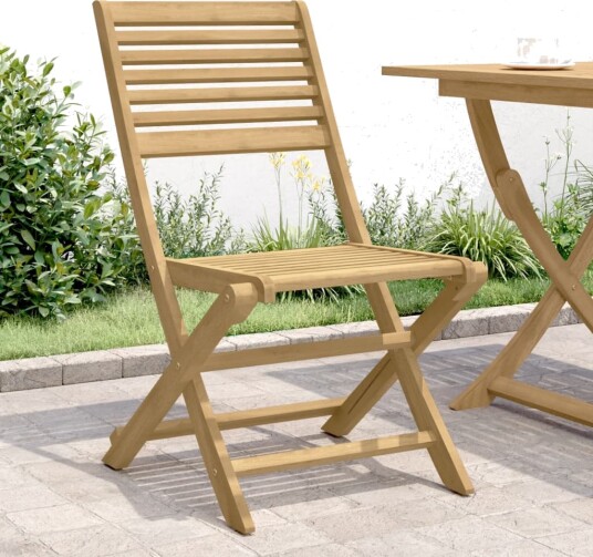 Sammenleggbare hagestoler 2 stk 48,5x61,5x87 cm heltre akasie 365739