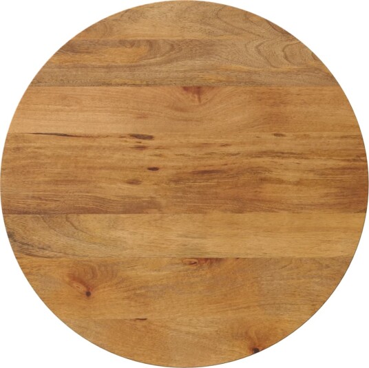 Bordplate Ø 70x3,8 cm rund heltre mango