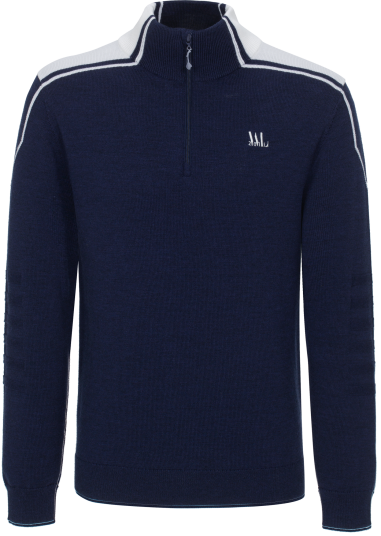 WoolLand Dombås Half zip Ullgenser Herre Blue Ink L WoolLand Dombås Half zip Ullgenser Herre Blue Ink L