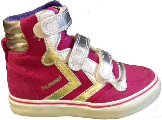 Hummel Kids Stadil Girls High Sneakers Pink   Pink 28