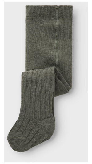 Name It Wakma Wool Blend Rib Pantyhose Grønn 50/56
