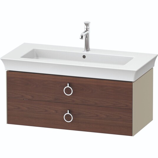 Duravit White Tulip Servantskap 2 skuf. 98,4x45,8x41 cm Valnøtt/Taupe Høyglans