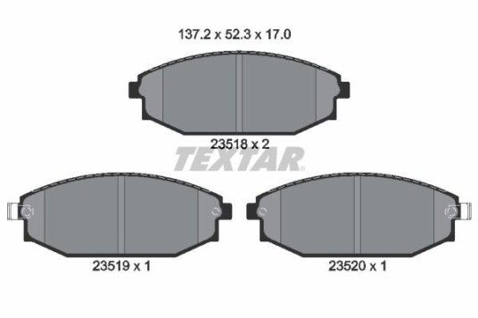 Bremseklosser TEXTAR 2351801 Bremseklosser TEXTAR 2351801