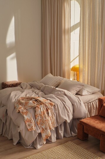Ellos Home Sengesett Elly i resirkulert halvlinne 2 eller 3 stykker Beige Ellos Home Sengesett Elly i resirkulert halvlinne 2 eller 3 stykker Beige